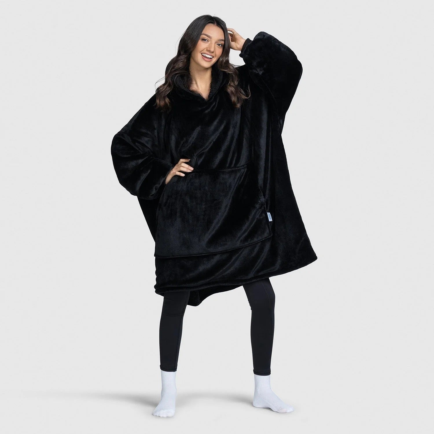 HypeHoodies™️Wohlfühldecke Schwarz