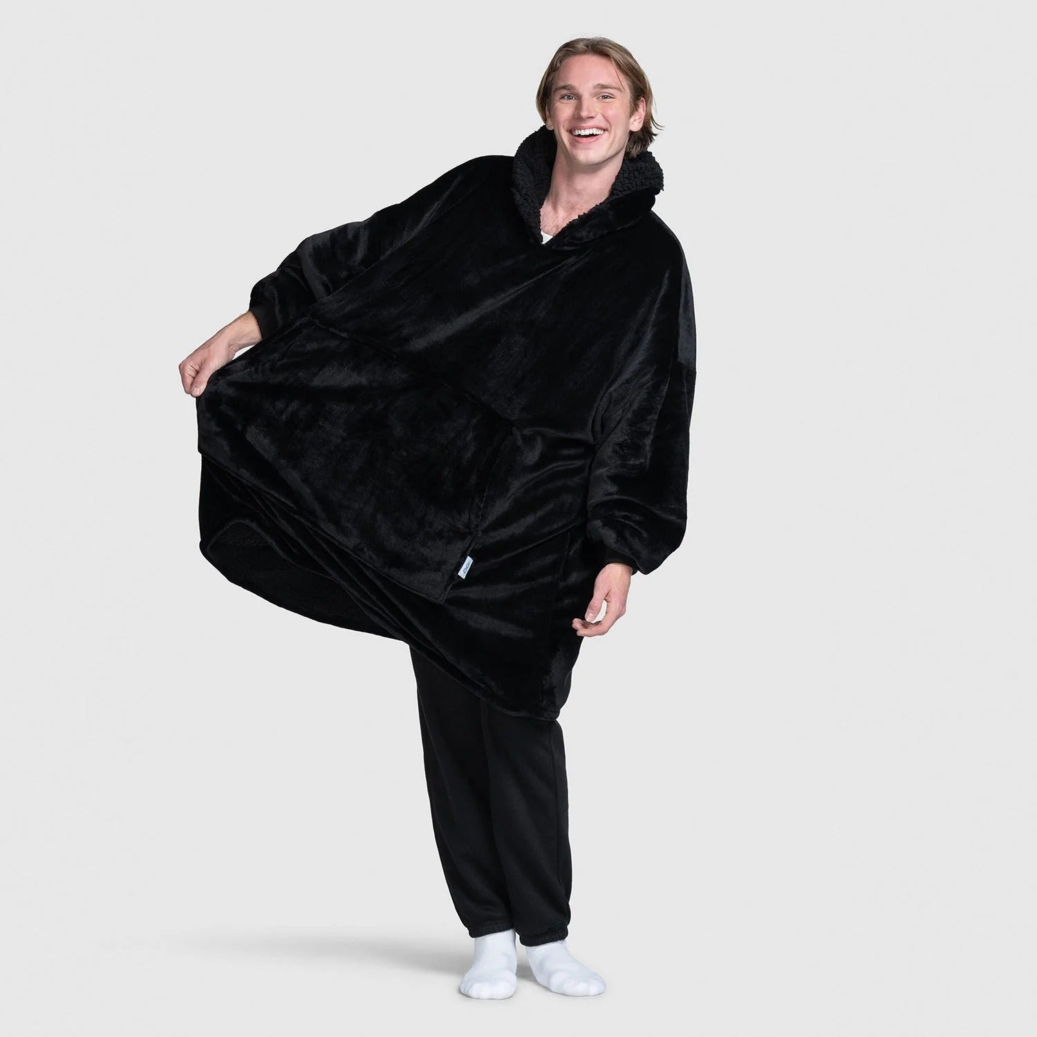 HypeHoodies™️Wohlfühldecke Schwarz