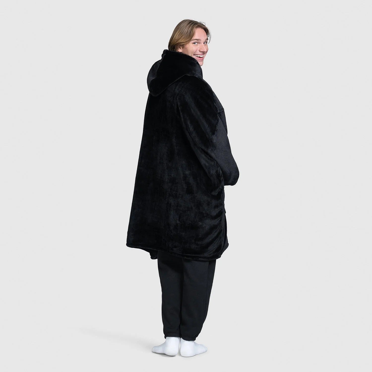 HypeHoodies™️Wohlfühldecke Schwarz